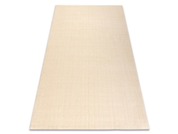 Alfombra De Lana Textura 488.02.la100 Osta - Pauta, Marco Geométrico Estructural Crema