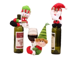 Juego de 3 adornos navideños de mesa Rebe para fiestas, bodas, Año Nuevo y Navidad, en material suave.