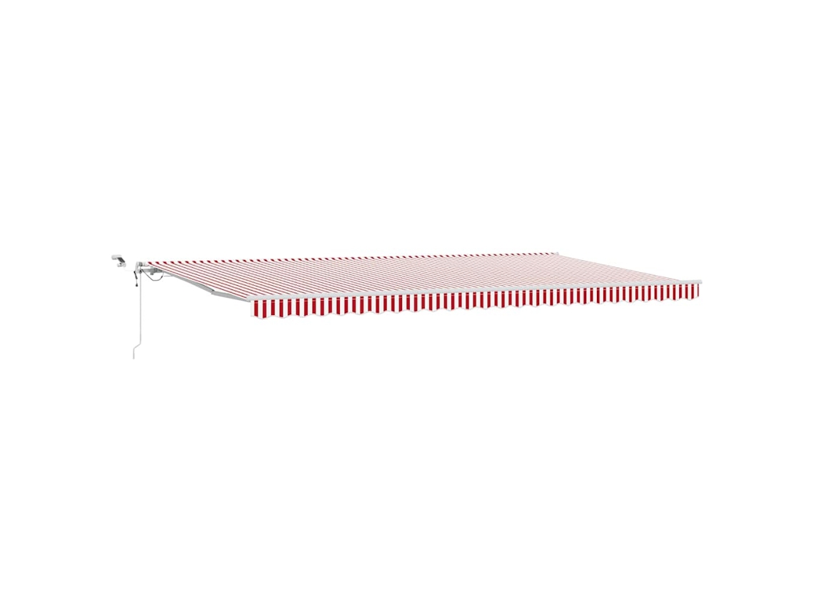 Maison Exclusive - Toldo Retráctil Rojo Y 600 X 350 Cm Poliéster Y Metal
