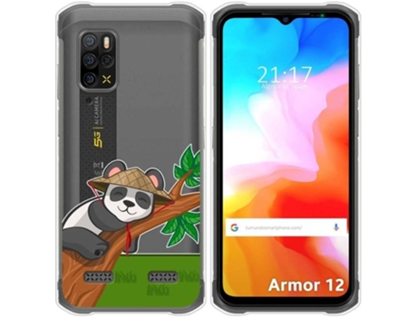 Carcasa Ulefone Armor 12 5G TUMUNDOSMARTPHONE Dibujos Transparente Panda Multicolor