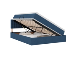 Syfax™ Cama Con Almacenamiento Y Colchón Con Colchón Azul 140 X 190 Cm