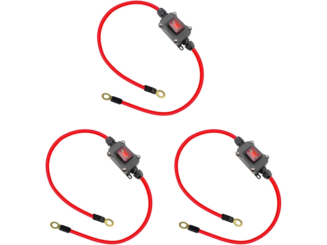 3 Interruptores De Cableado De Doble Cara Dpst De 12 V Cc Y 12-24 V Cc, 25 A, Ip65 Con Conexión De Encendido/apagado.