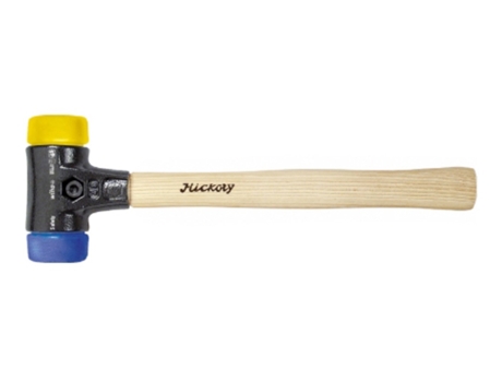 WIHA Martillo De Cara Blanda Safety De Dureza Media/Duro Con Mango De Madera Hickory, Cabezal Redondo (26655)