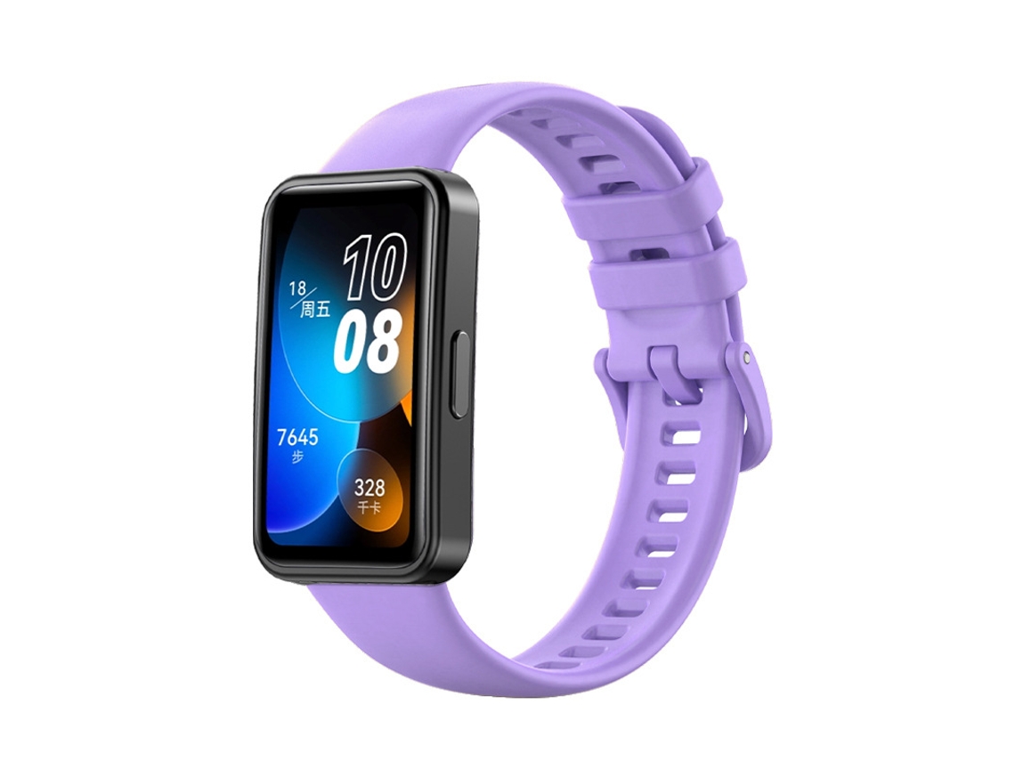 Reemplazo de silicona cómodo para Huawei Band 10 de 18 mm, ajustable, color morado Hexinyigjly