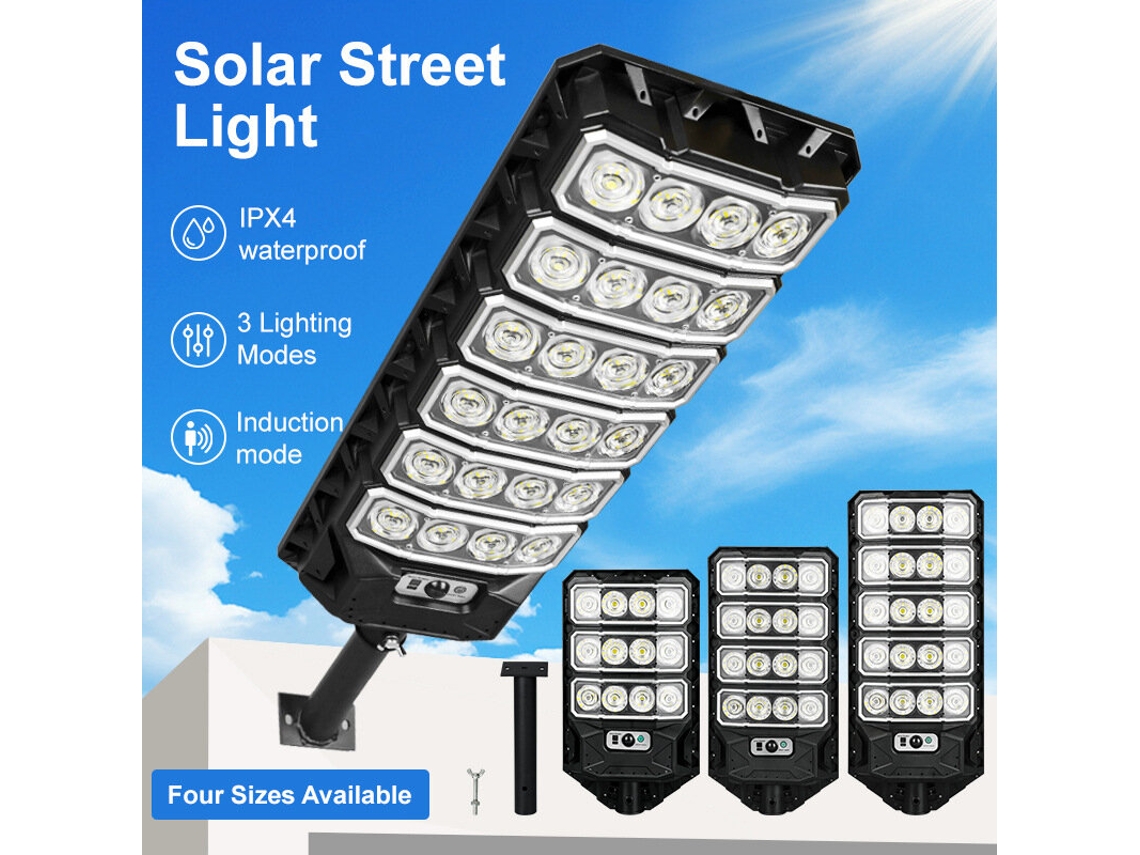 Farola Solar Para Exteriores Elfeland De 50 W Con Sensor De Movimiento, Ipx4, Resistente Al Agua, 3 Modos De Iluminación, Foco Led