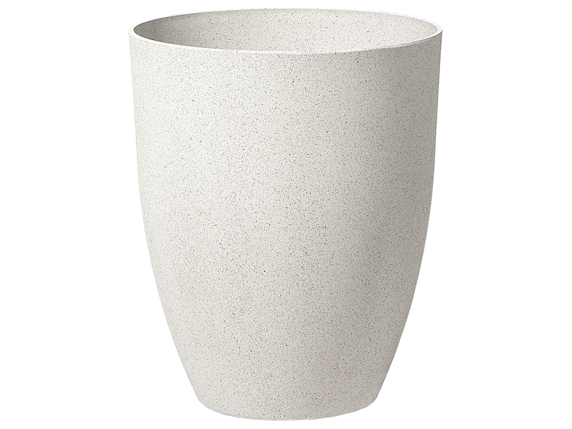 Jarrón Croton (Blanco - Polvo de Piedra - cm)