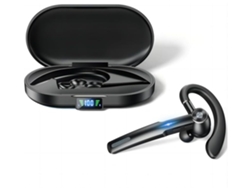 Auriculares Bluetooth 5.3 con micrófono, 55 horas de reproducción, estuche de carga, alerta de voz, G3 Negro