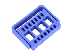 Suporte Para Brocas De Dente E Unha Com 16 Buracos Para Manicure E Loja De Ferramentas De Polimento Azul Escuro