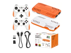 Nueva consola de juegos X10 Pro de 128 g, color naranja, con conexión inalámbrica de 2,4 g para TV vía HDMI HD.