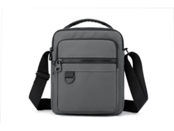 Bolso bandolera para hombre (gris) sencillo y elegante.