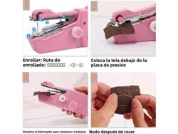 Mini Máquina De Coser Eléctrica (rosa), Máquina De Coser De Mano Con Aguja, Hecha A Mano, Para El Hogar Y Para Viajes.