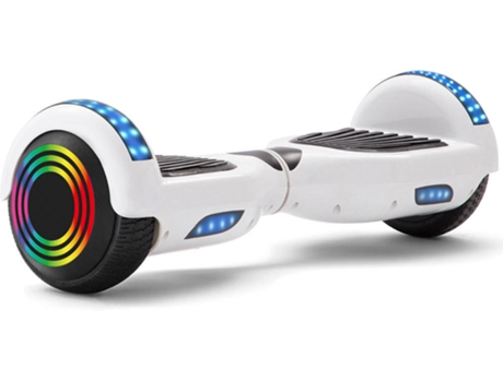 Hoverboard E-RIDES 6.5WF-WHITE-5 Blanco (Autonomía: 12 km - Velocidad Máx: 12 km/h)