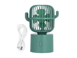 Mini Ventilador De Mesa Con Forma De Cactus, Con Vibración, Carga Usb Y Funcionamiento Silencioso, Ideal Para La Oficina, El Hogar Y Para Estudiantes.