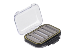 Caja de almacenamiento de anzuelos de pesca dúplex transparente