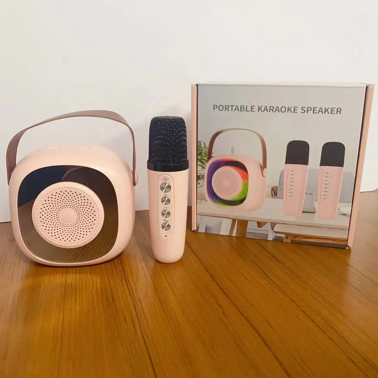 Micrófono Con Altavoz Bluetooth Inalámbrico Para Karaoke.