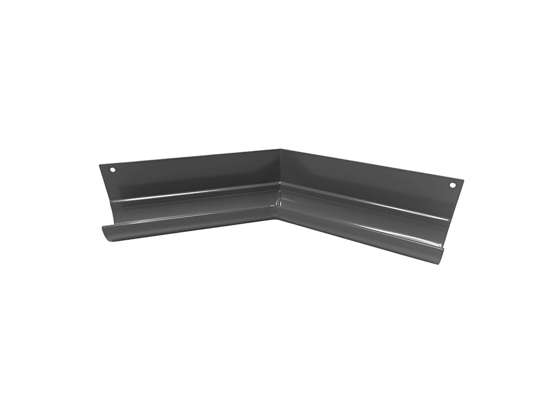 RENOPLAST R50 Ángulo para canalón de aluminio Ángulo interior 135 Grafito Canalón para lluvia Canal para tejado Drenaje