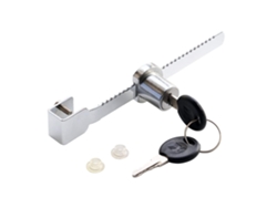 Cerradura De Seguridad Para Vitrinas De Cristal Con Crema Deslizante, Llave Incluida, Metal Duradero, Plata, 14cm Plata