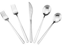 VVJIJILLY Talheres De Luxo Com Acabamento Polido Espelhado, Talheres De Aço Inoxidável De 5 Peças Com Design Ergonômico, Talheres Pesados Para Experiência Em Re
