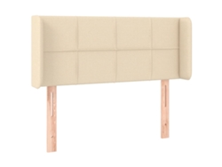 Cabecero de cama con solapas, tela, 83x16x78/88 cm, crema, MAISON EXCLUSIVE