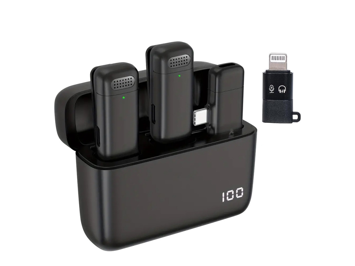 Micrófono De Solapa Inalámbrico Mini Micrófono Con Cancelación De Ruido Plug And Play Compatible Con Apple Y Android CUICH