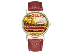 Reloj De Pulsera Unisex De Cuarzo Zhoulianfa Con Correa De Pu Y Esfera Redonda, Diseño Estándar (café)