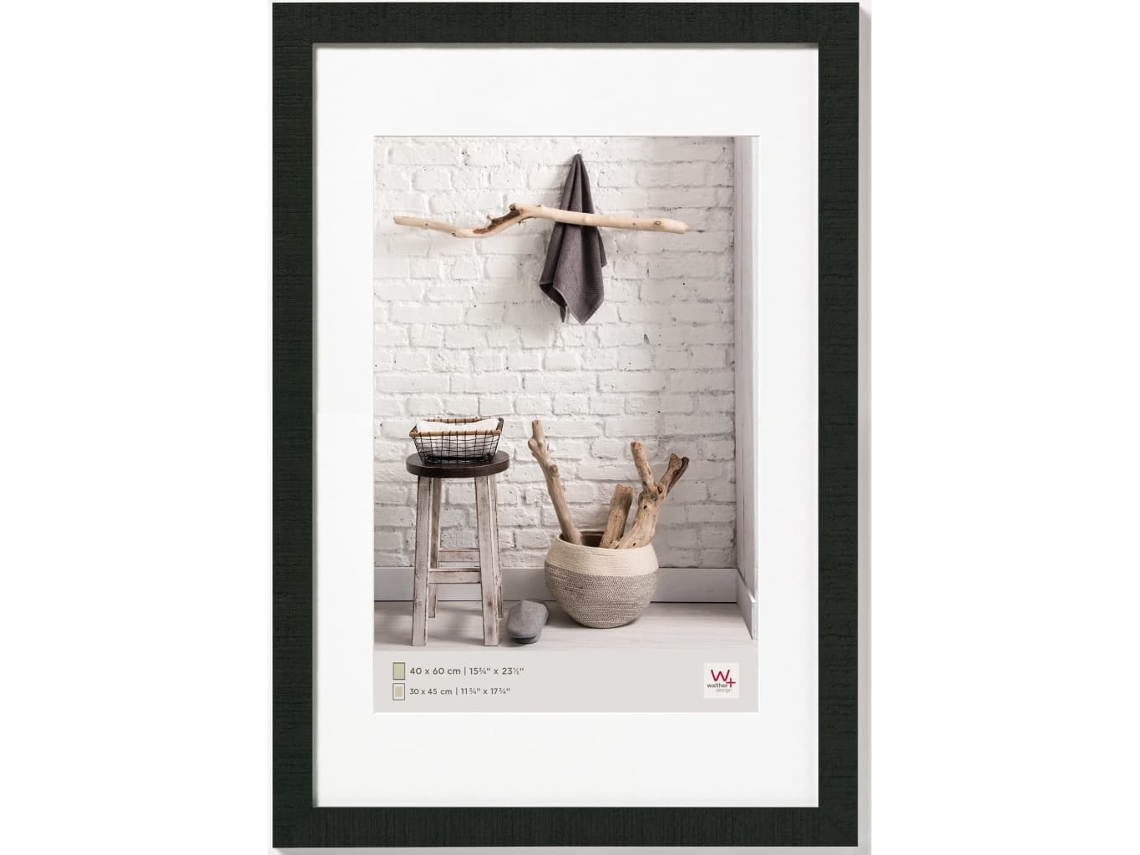 Marco WALTHER DESIGN Home Negro (Madera - 40x60 cm)