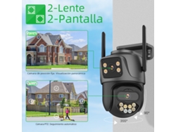 Mdug 8mpdoble Lente Para Exteriores Ptz Wificámara Cctvseguridadpropiedad Intelectualmonitor
