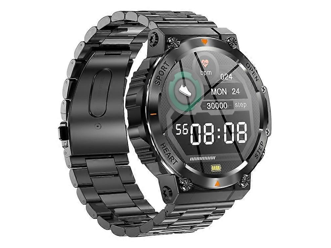 Reloj inteligente Ak61 con correa de acero, Bluetooth, monitor de actividad, resistente al agua, 1,39 pulgadas, monitor de salud Ly Ebike
