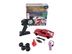 Mali carro de Controle Remoto Drift 2.4ghz 1/24 4wd com Luzes Led Pneus de Corrida e Barreiras Vermelho