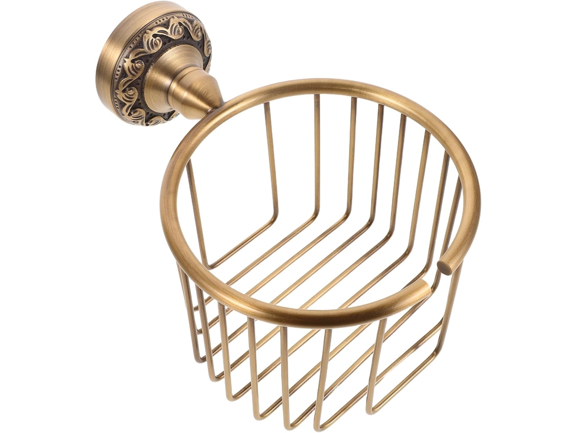 Soporte Para Rollo De Papel Higiénico De Latón Antiguo, Soporte De Pared Multifuncional Para Baño.