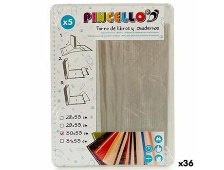 Forro Adhesivo para Libros Transparente Plástico 30x53 cm (36 Unidades)