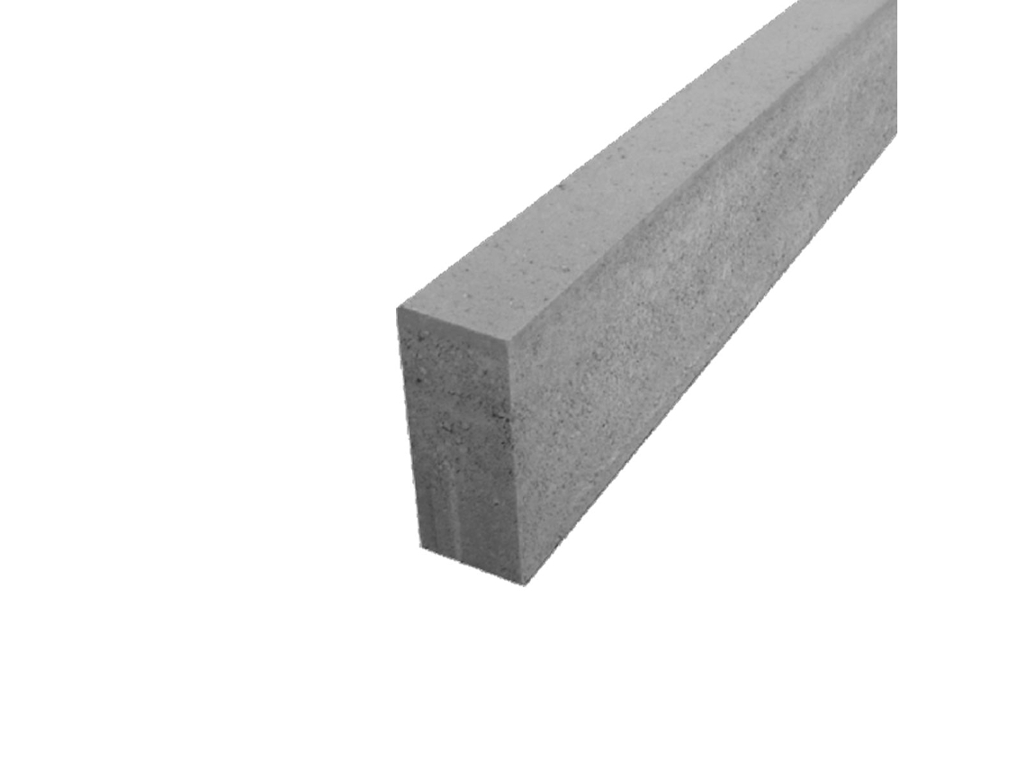 Bordillo decorativo de 100x20x8 cm. Unidad / Bordes rectos / Gris