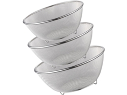 Colador De Arroz De Acero Inoxidable, 3 Piezas, Cesta De Malla Fina