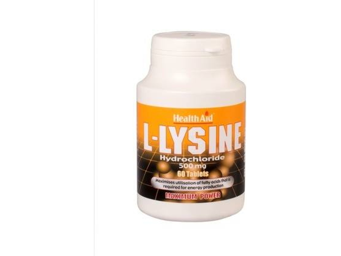 Complemento Alimenticio HEALTH AID L-Lisina (60 comprimidos de 500mg)