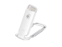 Luz de Leitura Led Recarregável Via Usb com Clipe e Intensidade de Luz Ajustável. MDUG (branco, 1 Unidade)