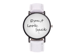 Reloj De Pulsera Para Parejas Con Correa De Pu, Estilo Moderno, Pantalla Analógica De Cuarzo, Blanco.