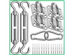 TRUYUETY Kit Instalação Para Porta Sol Gsedaox Aço Inoxidável Prateado