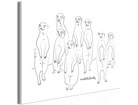 Cuadro ARTGEIST Meerkats Family (1 Part) Wide (60x40)