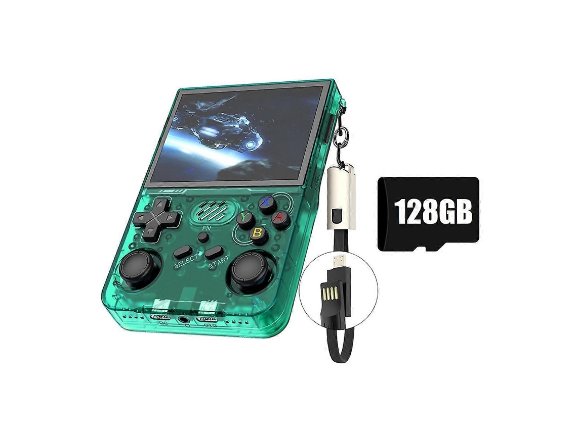 Consola De Juegos Portátil Retro R36xx De 128 Gb Con Más De 30 000 Juegos Y Pantalla De 3,5 Pulgadas.