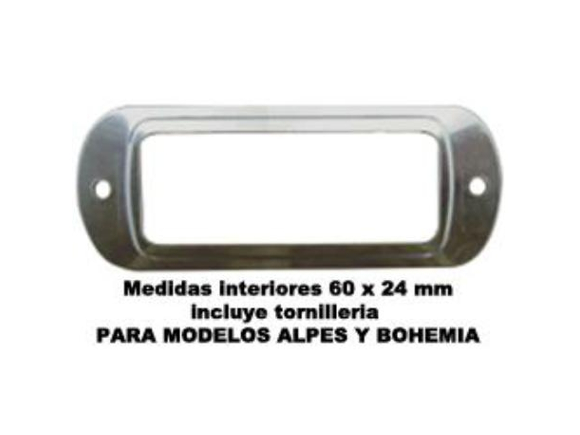 Btv rep pack   5 tarjeteros metalicos inox 60x24 mm+torni. 60603