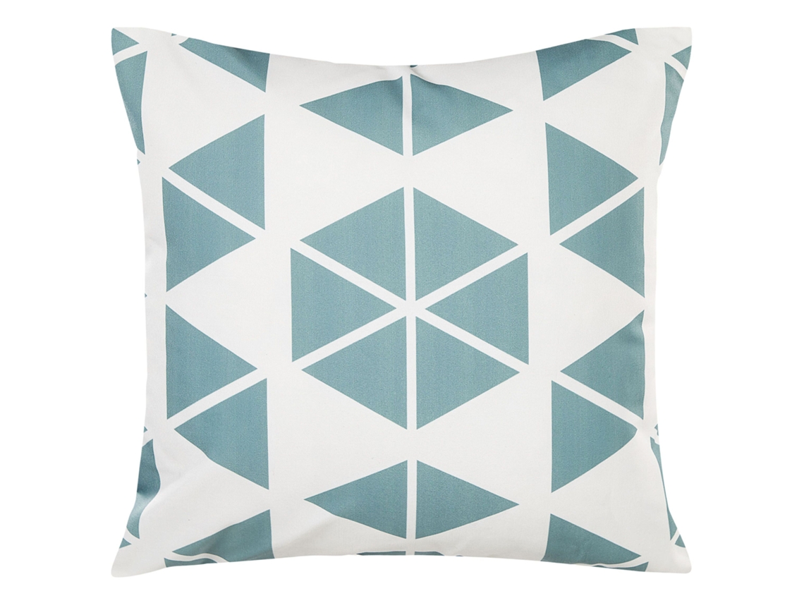 Almofada Para Exterior Beliani Rigosa De Tecido Branco 45x45x12