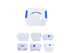 Cajas de Almacenaje Transparentes – Cajas Organizadoras de Plástico Con Tapa 12L Pack 6 Uds