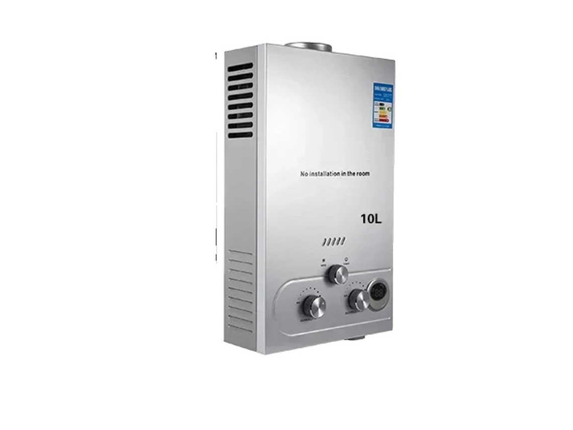 Calentador de agua a gas GLP, suministro instantáneo de agua caliente, diseño duradero de acero inoxidable, 10 L OEM