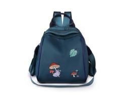 Mochila ligera e impermeable para mujer, mochila de viaje antirrobo, bolso de hombro azul.