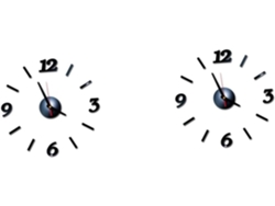 Reloj de pared digital de 2 piezas, silencioso y decorativo para sala de estar, Gokoco