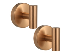 Gancho Toalla Acero 304 Oro Rosa, Soporte Ropa Baño Hotel 2 Piezas