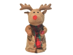 Peluche Eléctrico Bailarín, Un Divertido Reno Navideño Que Canta Y Gira, Decoración Navideña, Educativo, Lúdico Y Ergonómico.