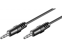 Cable de Audio EWENT (Jack 3.5mm - 2 m - Negro)