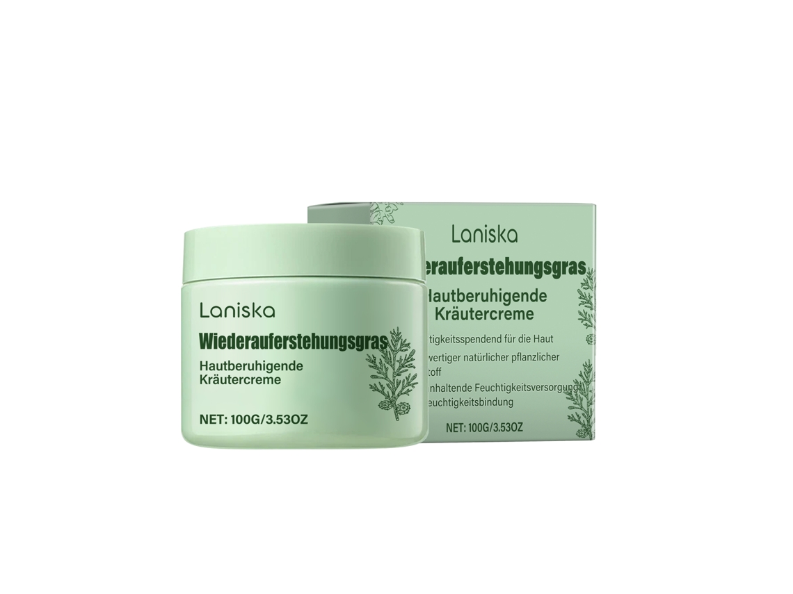 Crema herbal calmante con efectos relajantes.