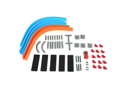 Mali kit de Pista de Carros de Corrida com Catapulta 68 Peças Brinquedo Construção para Crianças Presente Rc Carro Velocidade Alta